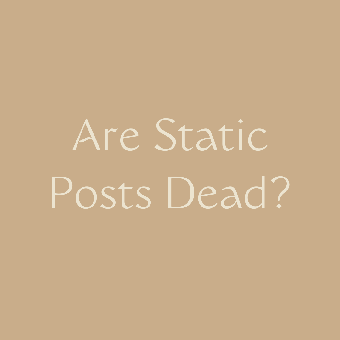 Are Static Posts Dead?