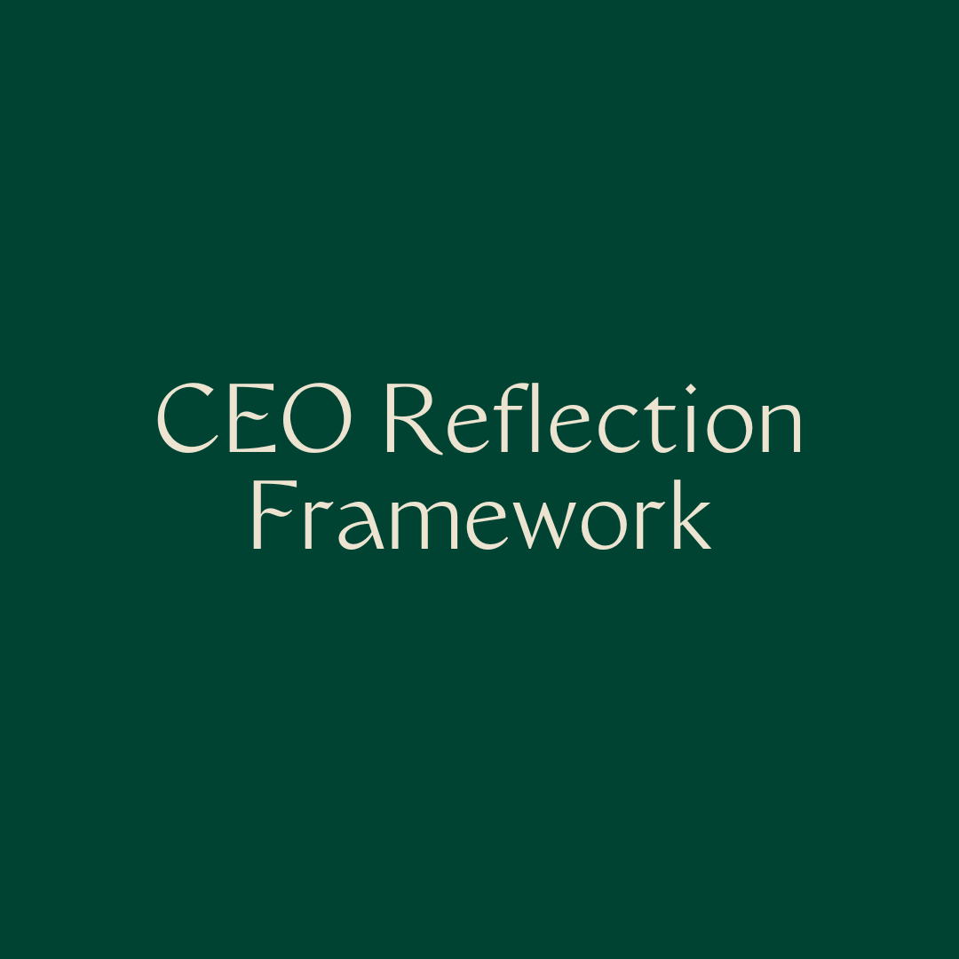 CEO Reflection Framework